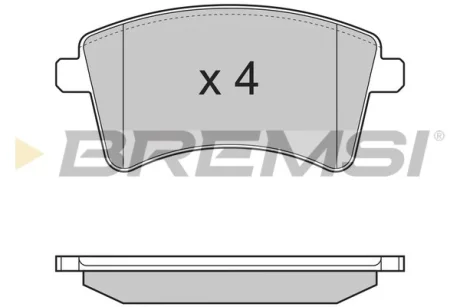 Гальмівні колодки пер. Kangoo 08- (R15/R16) Bremsi BP3367