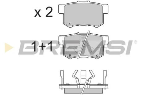 Гальмівні колодки зад. Honda Accord 08-15 (akebono) Bremsi BP3374