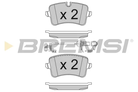 Гальмівні колодки зад. Audi A6 10- (TRW) Bremsi BP3493