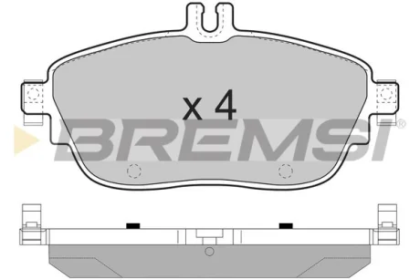 Гальмівні колодки пер. MB A-CLASS/B-CLASS 12-/Infiniti QX30 15- Bremsi BP3496