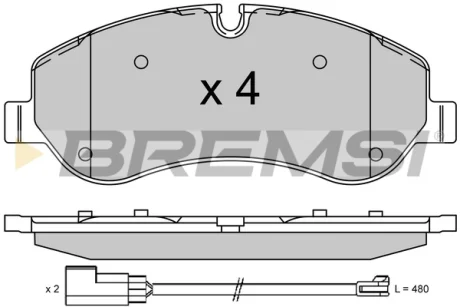 Гальмівні колодки пер. Transit (V348) 12- (RWD) Bremsi BP3525