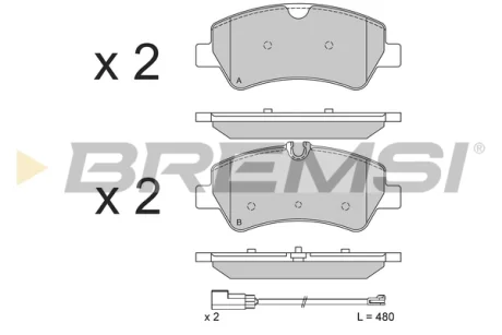 Гальмівні колодки зад. Transit (V348) 12- з датчиками зносу (RWD) Bremsi BP3526