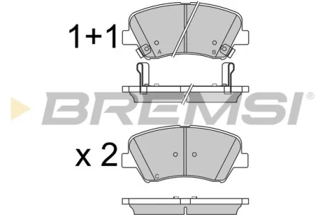 Гальмівні колодки пер. Ceed/Cerato/Elantra/Equus/i30 (09-21) (BOSCH) Bremsi BP3529