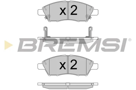Гальмівні колодки перед. MICRA IV/NOTE/TIIDA 1.2-1.8 07- (AKEBONO) Bremsi BP3589