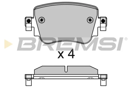 Гальмівні колодки зад. Octavia III/Sharan/Audi Q3 12- (TRW) Bremsi BP3623