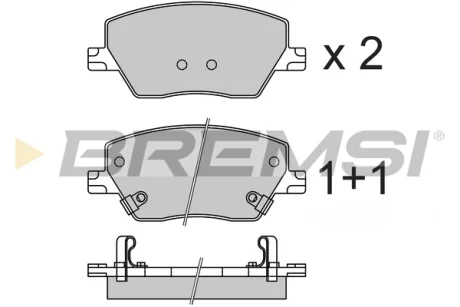 Гальмівні колодки перед. FIAT TIPO 1.3-1.6 D 15- (MANDO) Bremsi BP3735