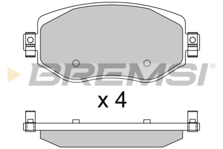 Гальмівні колодки пер. Renault Megane IV 15- Bremsi BP3737