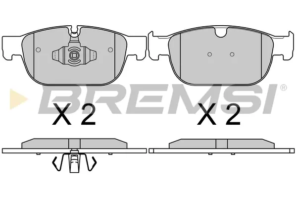 Гальмівні колодки пер. Volvo S60/S90/V60/V90/XC40/XC60/XC90 16- Bremsi BP3756 (фото 1)