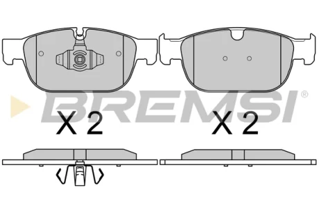 Гальмівні колодки пер. Volvo S60/S90/V60/V90/XC40/XC60/XC90 16- Bremsi BP3756