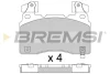 Гальмівні колодки пер. Tesla Model S/INSIGNIA B 13- (BREMBO) Bremsi BP3760 (фото 1)