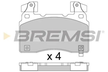 Гальмівні колодки пер. Tesla Model S/INSIGNIA B 13- (BREMBO) Bremsi BP3760
