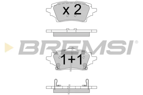 Гальмівні колодки зад. Toyota Camry 17-/Rav4 18-/Lexus RX 15- Bremsi BP3796