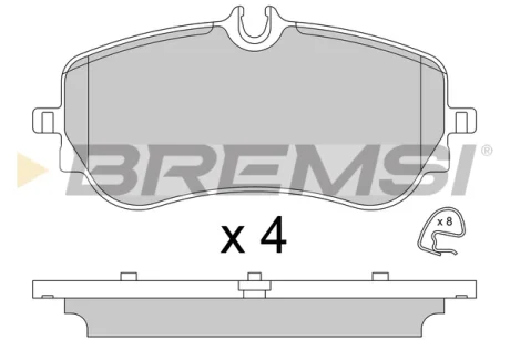 Гальмівні колодки зад. VW Crafter 16-/Amarok 11-/Man TGE 16- Bremsi BP3836