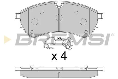 Гальмівні колодки пер. VW Crafter 2.0TDI/Man TGE 16- (163.6x67.4x20.7) Bremsi BP3846