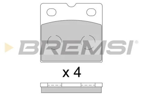 Гальмівні колодки зад. Tesla Model X 13- (BREMBO) Bremsi BP3851