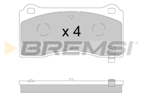 Гальмівні колодки перед. TESLA MODEL 3 17- (BREMBO) Bremsi BP3900