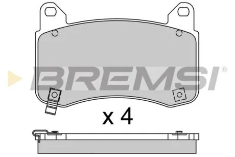 Гальмівні колодки перед. TESLA MODEL 3 17- (BREMBO) Bremsi BP3951