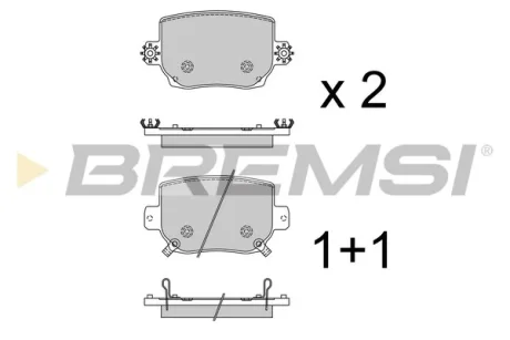 Гальмівні колодки задн Tesla Model 3/Model Y 18- Bremsi BP4055