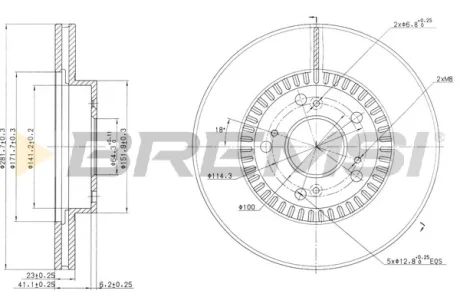Гальмівний диск пер. Civic/CR-V Bremsi CD7496V