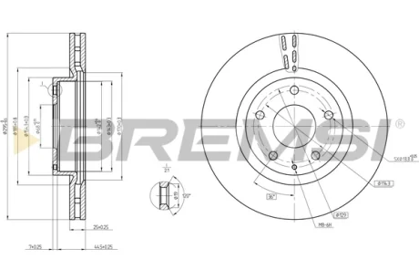Гальмівний диск пер. MAZDA 3 11- Bremsi CD8465V