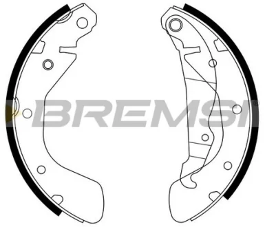 Гальмівні колодки зад. Astra/Combo/Corsa/Lanos (82-12) (к-кт в зборі) Bremsi GF0354