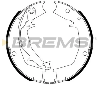 Колодки ручного гальма Hyundai Santa FE I 01-6,Trajet 00-08, Elantra 00-06/Kia Sportage 04- Bremsi GF0727