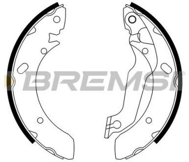 Гальмівні колодки зад. Hyundai Lantra 90-00/Coupe 96-02 (Mando) Bremsi GF0733