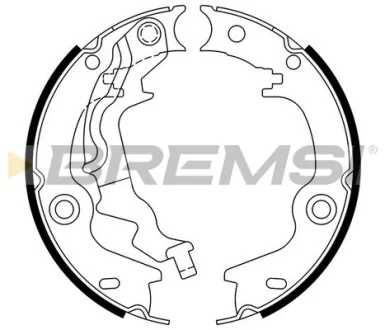 Колодки ручного гальма Hyundai Accent III 05-10/Kia Rio II 05- Bremsi GF0759