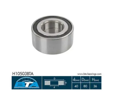 Комплект підшипника колеса передн Лів/Прав (40x80x36) HYUNDAI SONATA III MITSUBISHI CARISMA 1.8-3.0 05.93-06.06 BTA H10503BTA