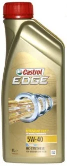 1л EDGE Titanium 5W-40 олива синтетичн. ACEA C3 API SN/CF, GM dexos2, FIAT 9.55535-S2, Ford WSS-M2C917-A, MB 229.31,229.51,226.5, Renault RN 0700 / RN 0710, VW 505 00/ 505 01, BMW LL-01 CASTROL EDGE540-12X1