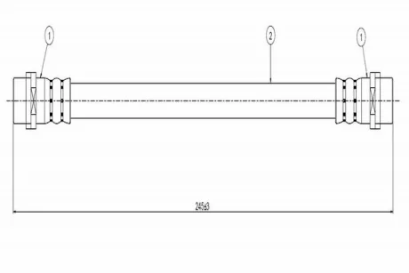OPEL Шланг тормозн.задн.Astra G 98-, Zafira 99-,Combo 01- Cavo C800 064A