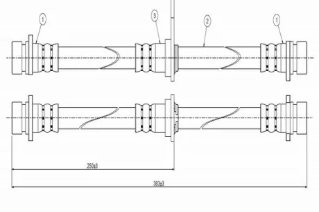 HONDA шланг гальмівний задн.Accord 93- Cavo C800 267A