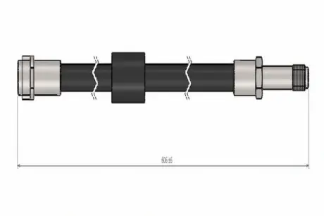Шланг гальмівний (передній) MB Vito (W639) 03- (605mm) (М10x1mm) Cavo C900 673A
