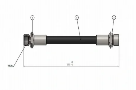 Шланг гальм. задн. TOYOTA AURIS -12 Cavo C900 952A