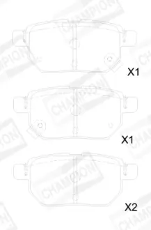 Тормозные колодки CHAMPION 572632CH