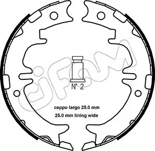 LEXUS Комплект барабанних колодок RX (_U3_) 330 AWD (MCU38) 03-08, MITSUBISHI PAJERO IV (V8_W, V9_W) 3.0 4WD 14-, CHERY TIGGO 3 1.5 21+- CIFAM 153-439