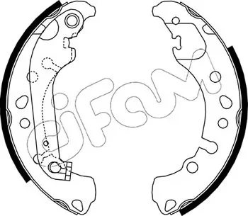 FORD Комплект барабанних колодок FIESTA VII (HJ, HF) 1.0 EcoBoost Cifam 153-721