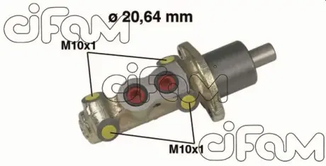 PEUGEOT головний гальмівний циліндр 20,6mm 306 1.6/.1.9D без ABS CIFAM 202-226
