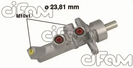 TOYOTA головний гальмівний циліндр (2 виходи M10, без ESP) AVENSIS 03-08, COROLLA 04-09 Cifam 202-647