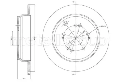 HONDA гальмівний диск задній CR-V III 07- CIFAM 800-1518C