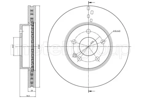 DB диск гальмівний передн.Vito 03- (300*28) CIFAM 800-723