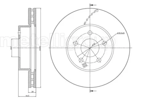 Mercedes гальмівний диск передн. C204 E212 Cifam 800-935C