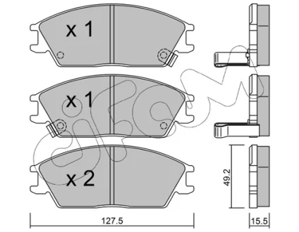 HYUNDAI Тормозн.колодки передн Accent 94-,Getz 02-,Pony 89 Cifam 822-081-1