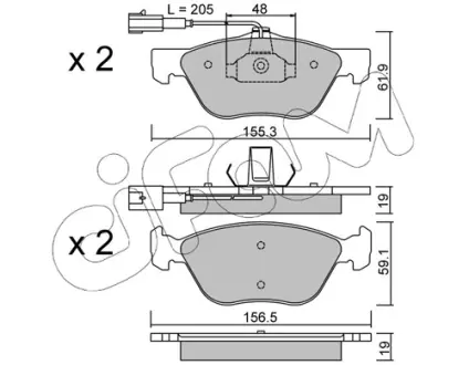 Тормозные колодки CIFAM 822-083-0