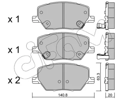 Тормозные колодки CIFAM 822-1001-0