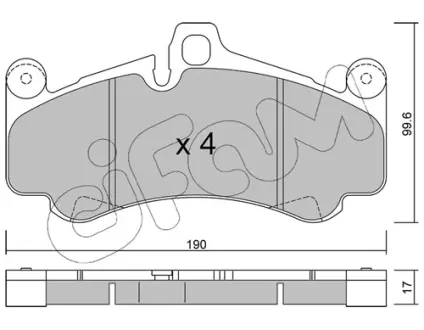 Тормозные колодки CIFAM 822-1004-0