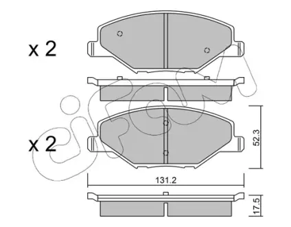 Тормозные колодки CIFAM 822-1006-0
