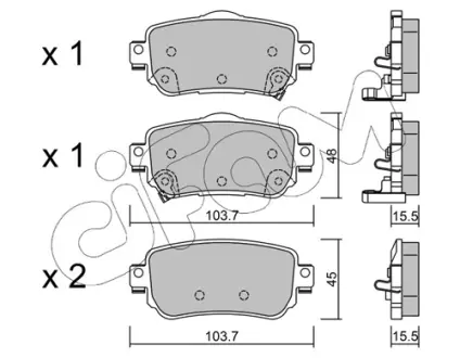 Тормозные колодки CIFAM 822-1011-0