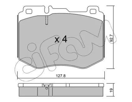 Тормозные колодки CIFAM 822-1019-0