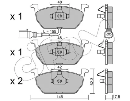 Тормозные колодки CIFAM 822-1028-0